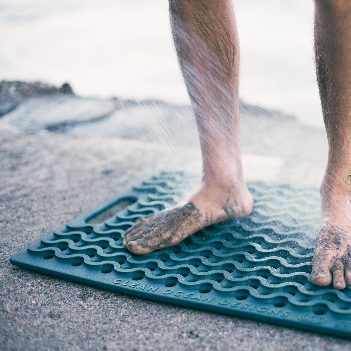 Blue Slate Fade - Bath Mat — Beach Surf Decor by Nature